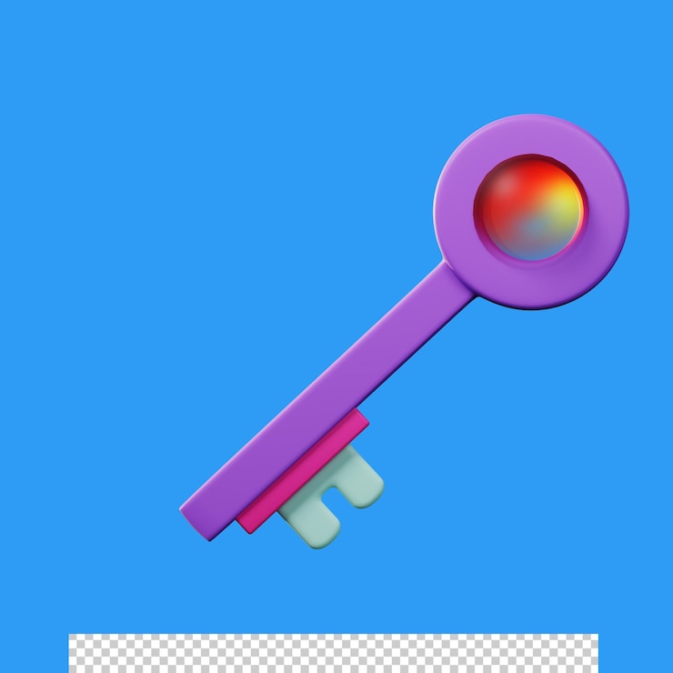 PSD tecla de ícone 3d