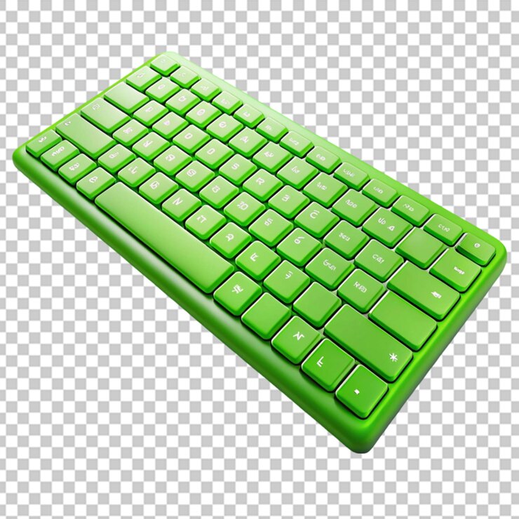 PSD teclado aislado en un fondo transparente