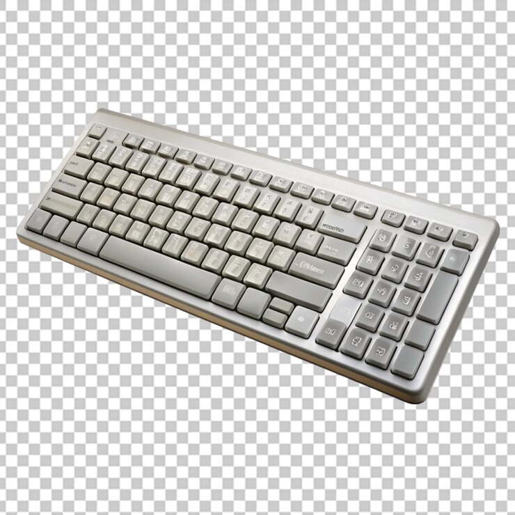 PSD teclado aislado en un fondo transparente