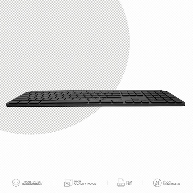 PSD teclado de computadora con fondo transparente