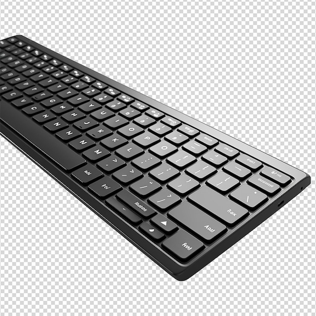 PSD teclado de computador de renderização 3d isolado em fundo transparente