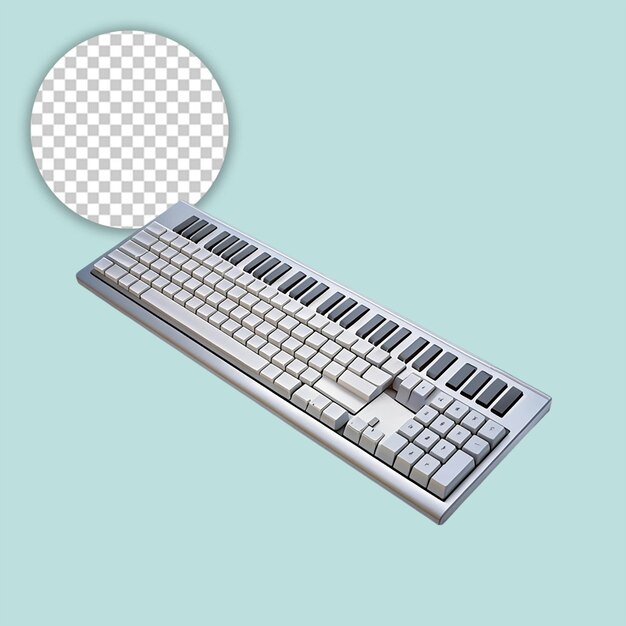 teclado en fondo transparente