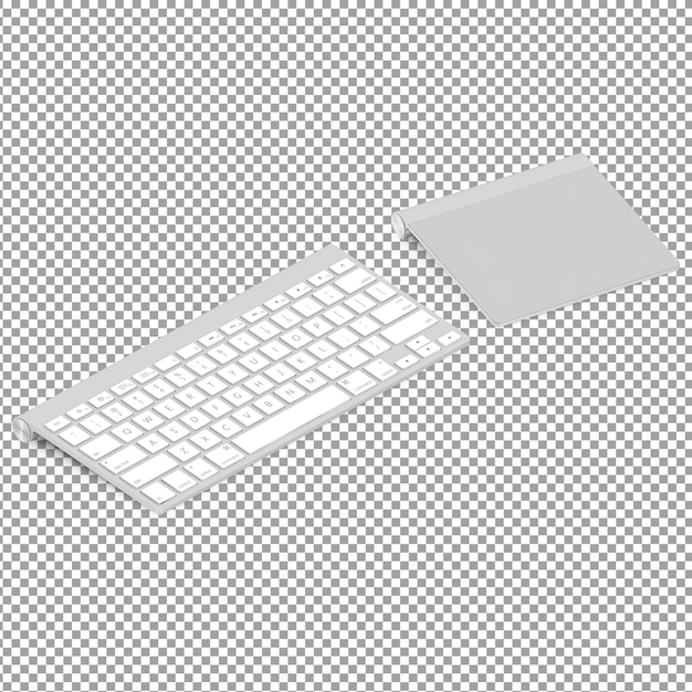 Teclado isométrico con soporte de ratón