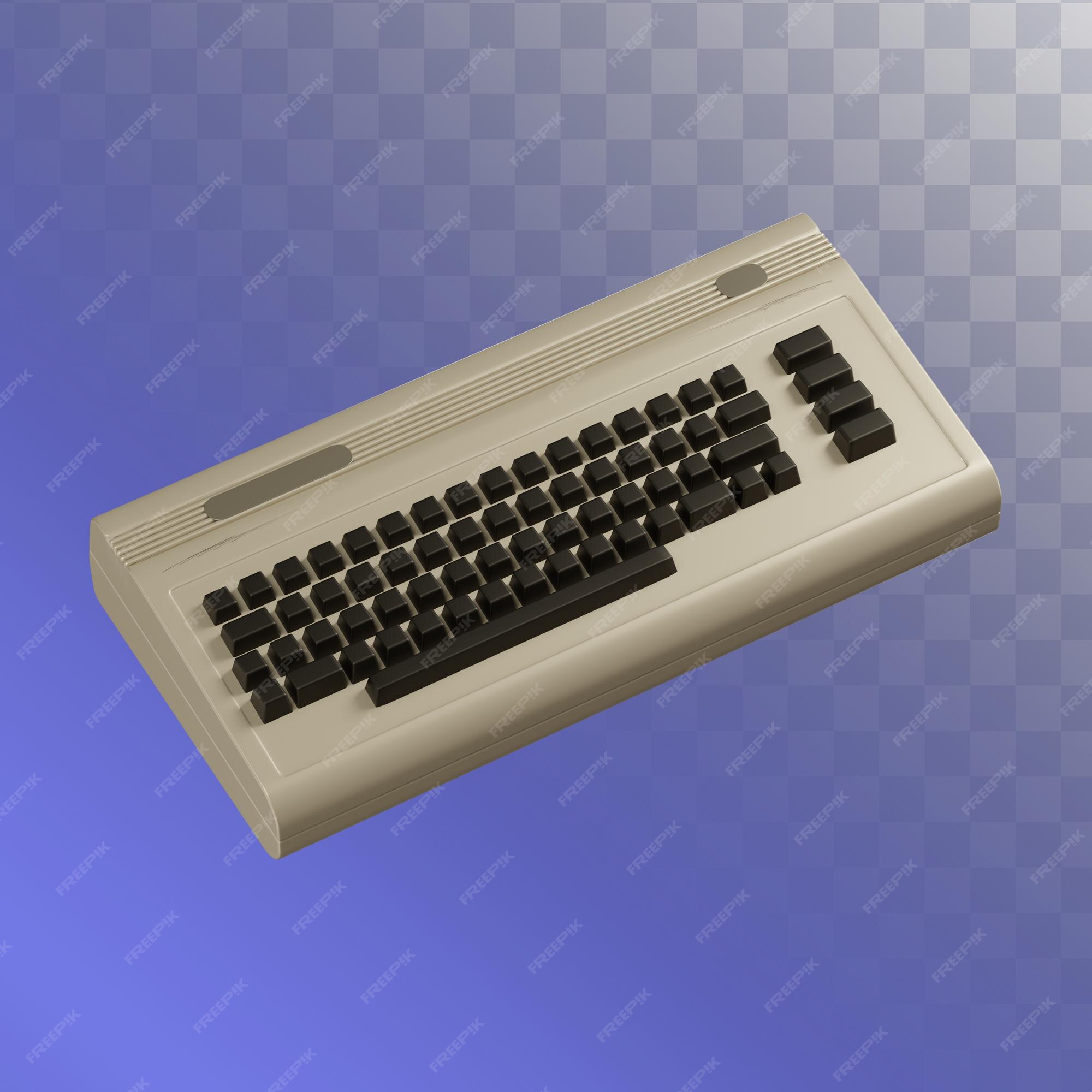 Teclado retro ilustración 3d | Archivo Premium