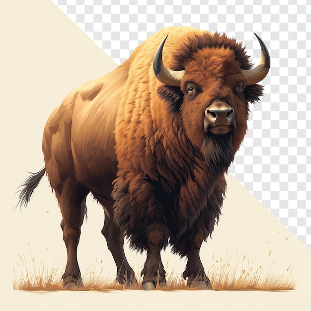 PSD técnica de diseño plano arte de la ilustración de wisent