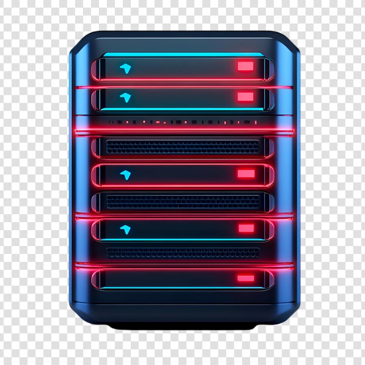 PSD tecnología de centro de datos de luces de neón para servidores futuristas