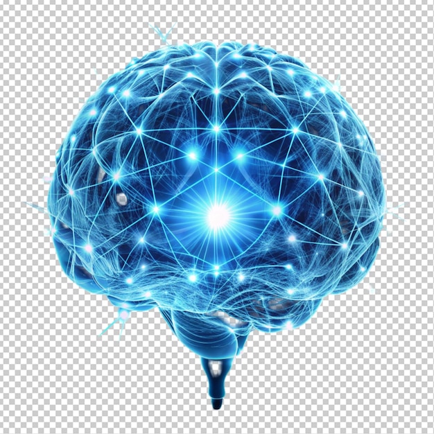 tecnologia cerebral sinapses fundo transparente