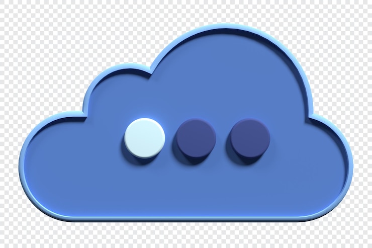 PSD tecnología de computación en la nube 3d tecnología de almacenamiento en la nube y almacenamiento de datos en línea ilustración de procesamiento 3d