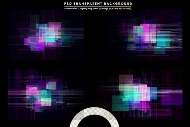 PSD tecnologia de dados abstratos 3d em transparência