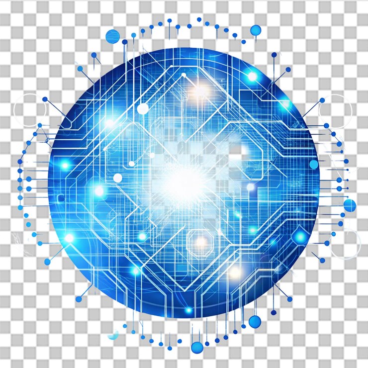PSD tecnologia de fundo isolada em fundo transparente