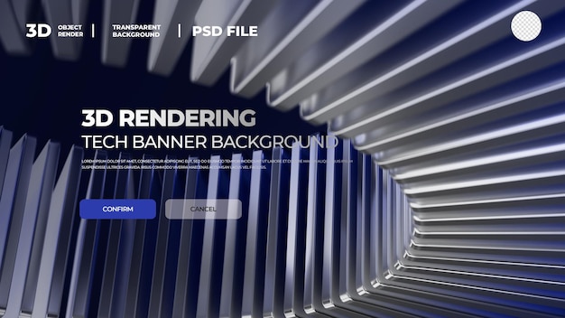 Tecnologia de renderização 3D elementos geométricos abstratos fundo transparente psd em camadas