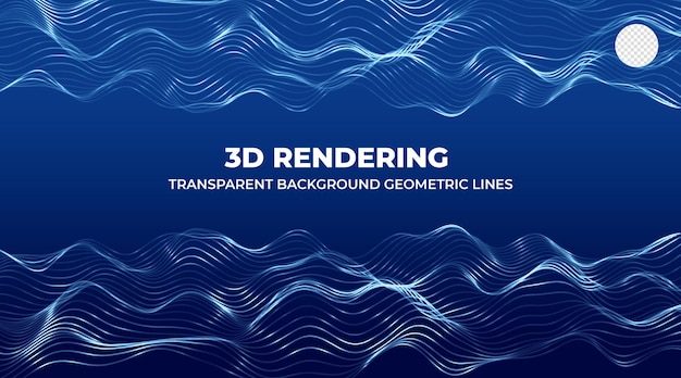 Tecnologia de renderização 3D visualização de linhas geométricas abstratas