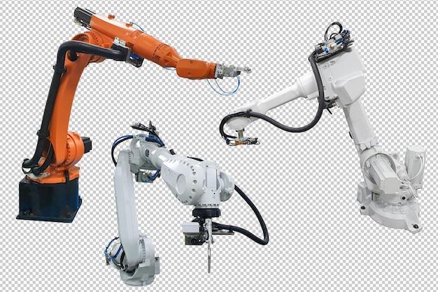 Tecnologia del braccio robotico industriale psd