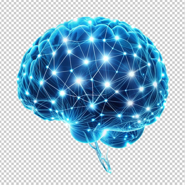 tecnologia del cervello sinapsi sfondo trasparente