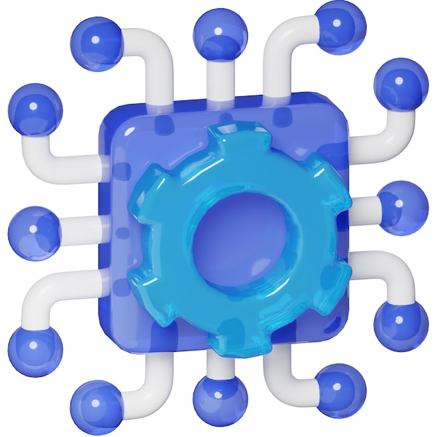 Tecnologia del sistema futuro 3D blu
