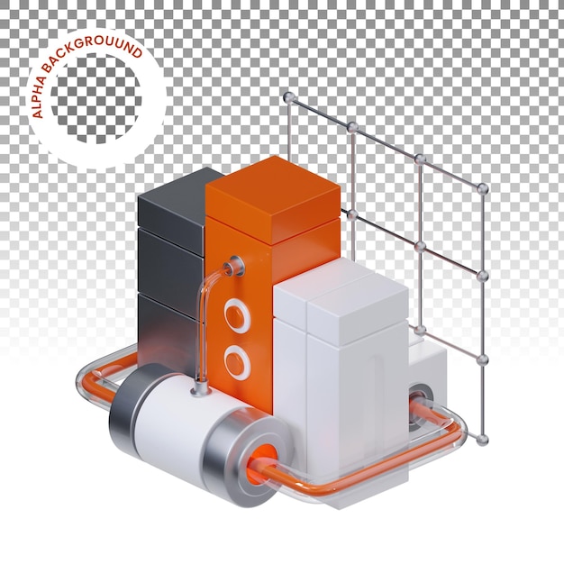 Tecnologia di query grafica icone 3D renderizzate