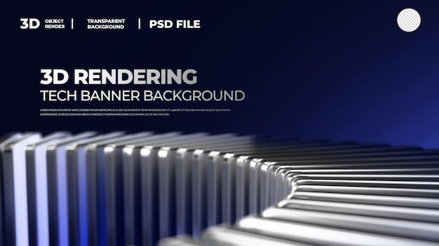 Tecnologia di rendering 3D elementi geometrici astratti sfondo trasparente psd stratificato