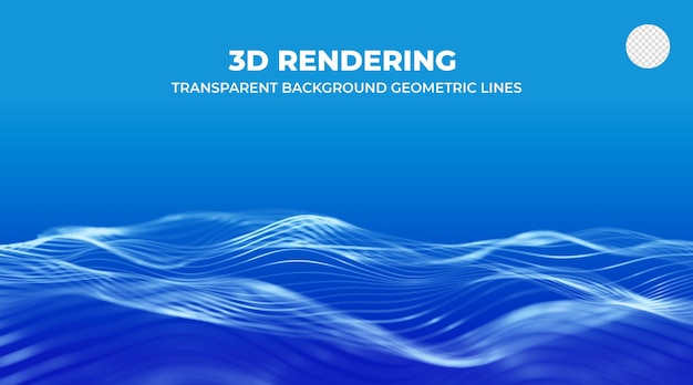 Tecnologia di rendering 3D visualizzazione di linee astratte geometriche