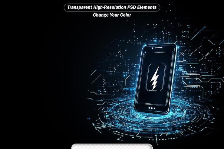 PSD tecnología digital de hitech circuito futurista digital diseño futurista abstracto