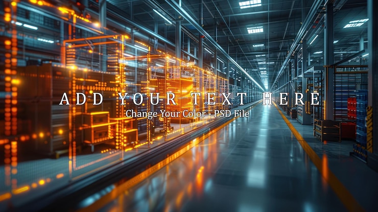 PSD tecnología e infraestructura del centro de datos de la sala de servidores futurista