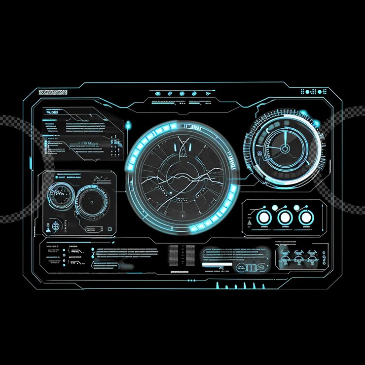 PSD tecnologia hud ui effetto luce