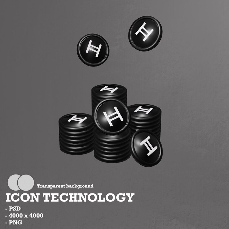 PSD tecnología de iconos 3d, blockchain e inteligencia artificial