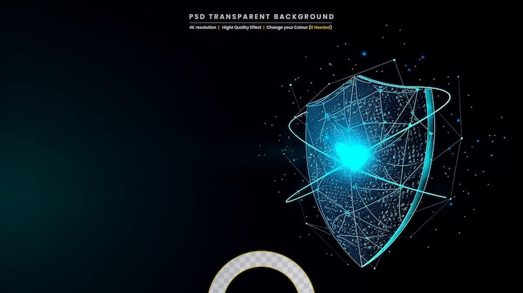 PSD tecnología de seguridad de datos en un fondo transparente