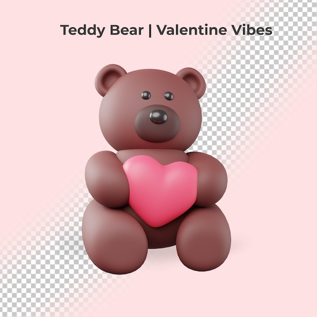 PSD teddybär 3d valentine vibes