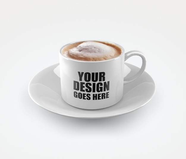 PSD tee- oder kaffeetassen-attrappe