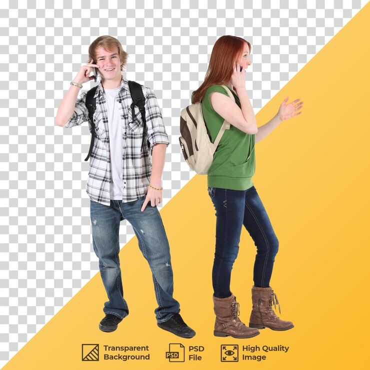PSD teenage students talking on cell phones