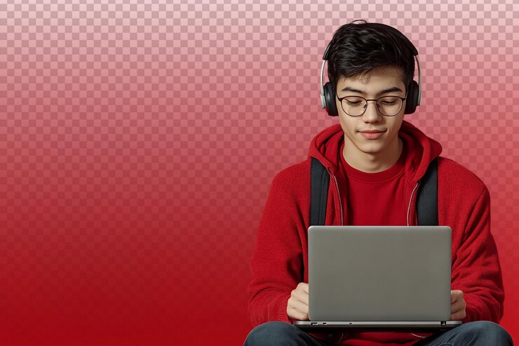 PSD teenager, die sich mit programmierung und spieleentwicklung beschäftigen