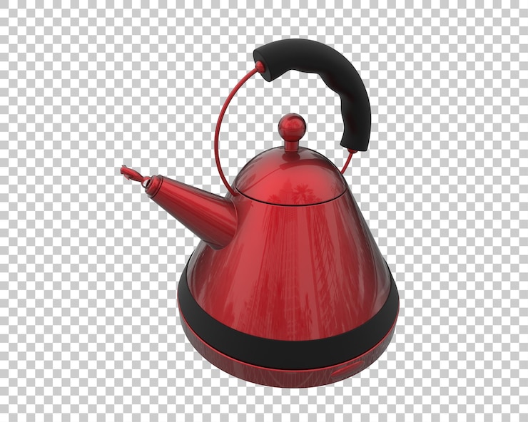 PSD teepott auf durchsichtigem hintergrund isoliert 3d-rendering-illustration