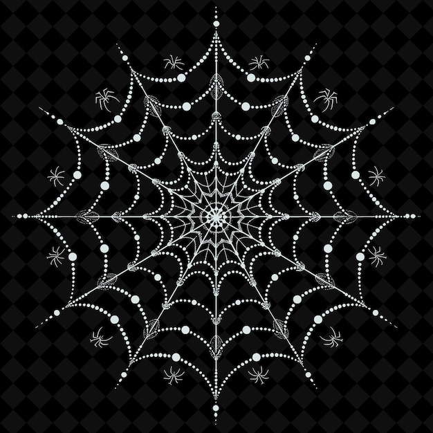 teia de aranha em um fundo preto com um padrão de diamantes