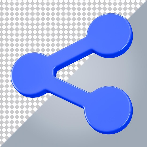 Teilen Sie das 3D-Symbol