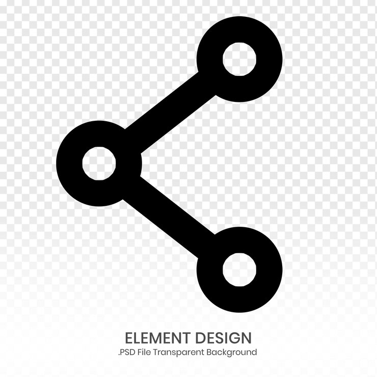 PSD teilen sie das schwarze design des symbolelements
