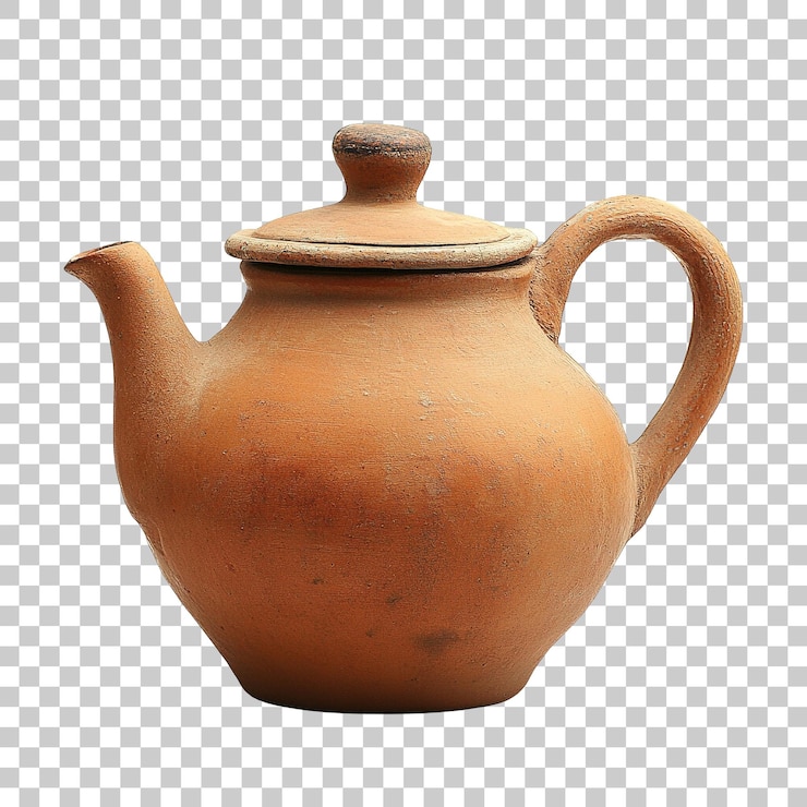 PSD tejera rústica con artesanía tradicional de terracota aislada sobre un fondo transparente