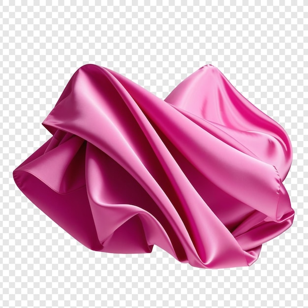 PSD el tejido de seda rosa volador png aislado en un fondo transparente psd premium