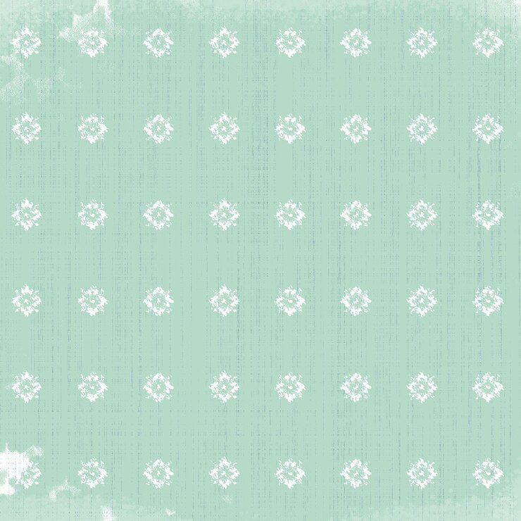 PSD tejido verde menta con patrón geométrico blanco