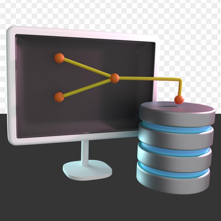 PSD teknologi ikon 3d