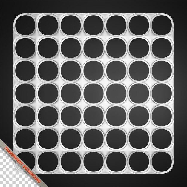 telaio 3D in metallo cromato astratto