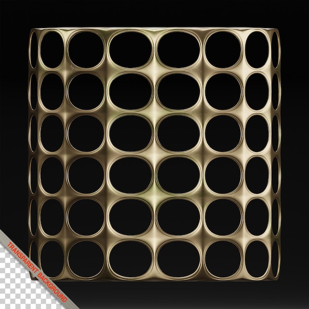 telaio 3D in metallo d'oro astratto