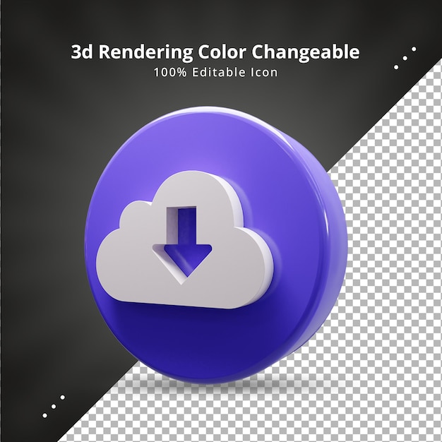 PSD télécharger maintenant l'icône icône de l'interface utilisateur de rendu de téléchargement 3d