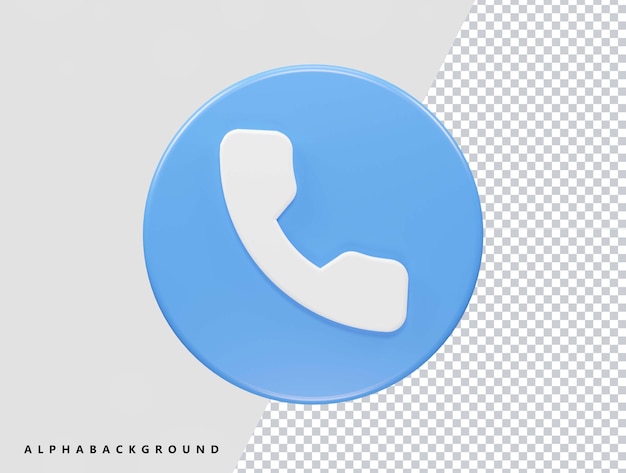 Telefon 3d-rendering-symbol