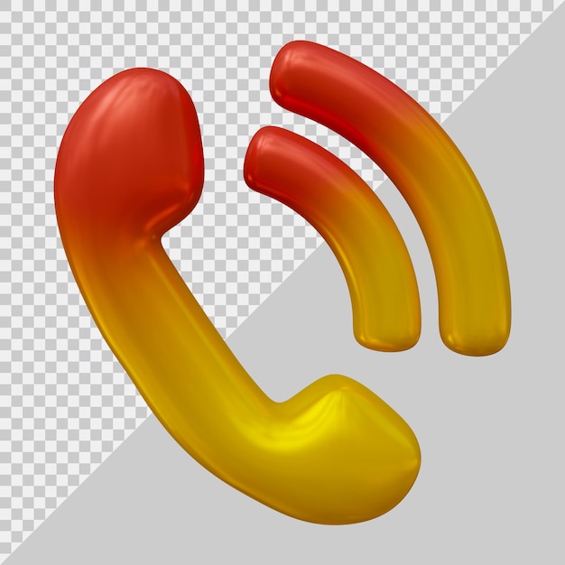 PSD telefon-icon-logo mit modernem 3d-stil