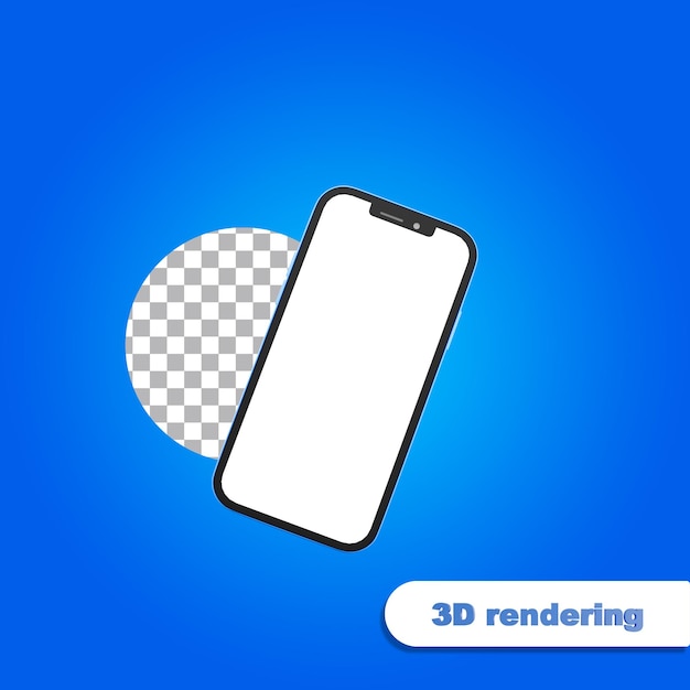 Telefon leerer bildschirm 3d rendern.