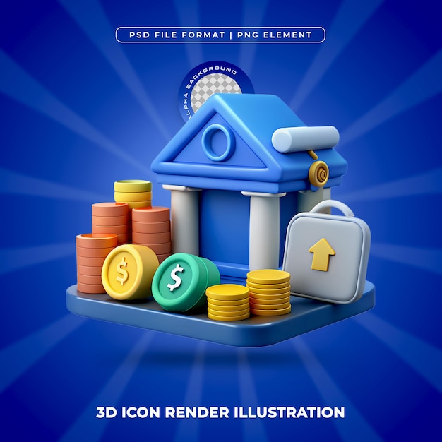 Telefon-Symbol isoliert 3D-Render-Illustration