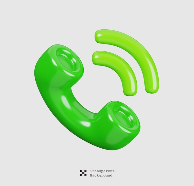 Telefonanruf isoliert Allgemeines UI-Icon-Set-Konzept 3D-Render-Illustration