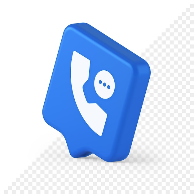 Telefonberatung live-chat notfallhilfe schaltfläche web-app-design realistisches 3d-sprechblasensymbol