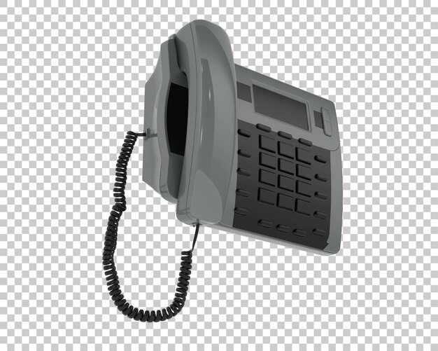 PSD telefone cabo isolado em fundo transparente ilustração de renderização 3d