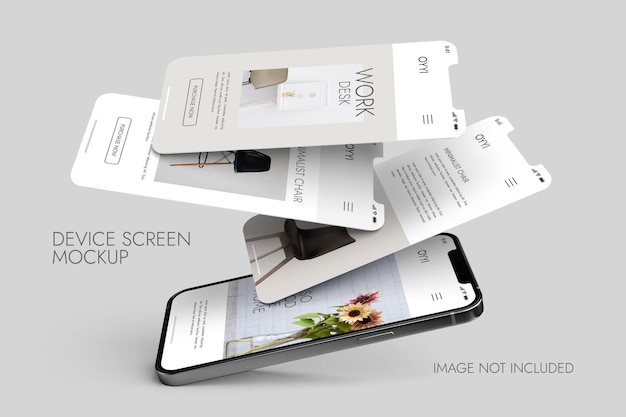 Telefone e tela - Maquete de apresentação do aplicativo UI UX